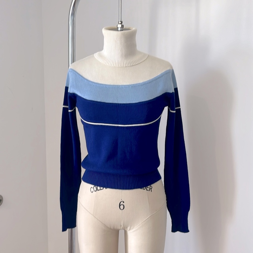 Vintage Stripe Turtleneck Sweater